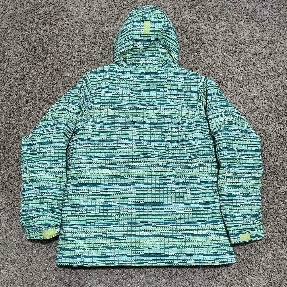 Columbia Jacket Youth XL Green Waterproof Magic Mile Tippet Digi Print Outdoor